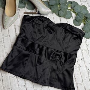 Forever 21 Black Satin Tube Top